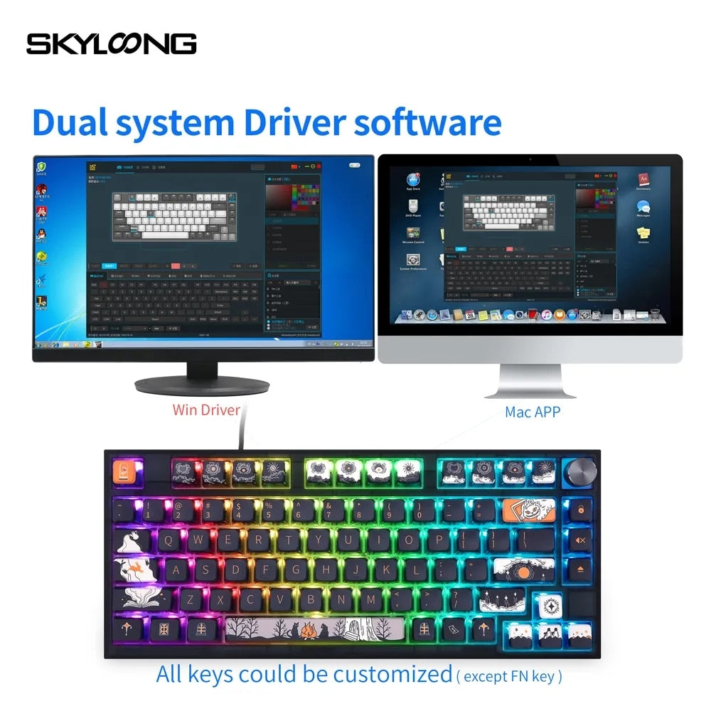 لوحة مفاتيح ميكانيكية SKYLOONG GK75 RGB بصرية