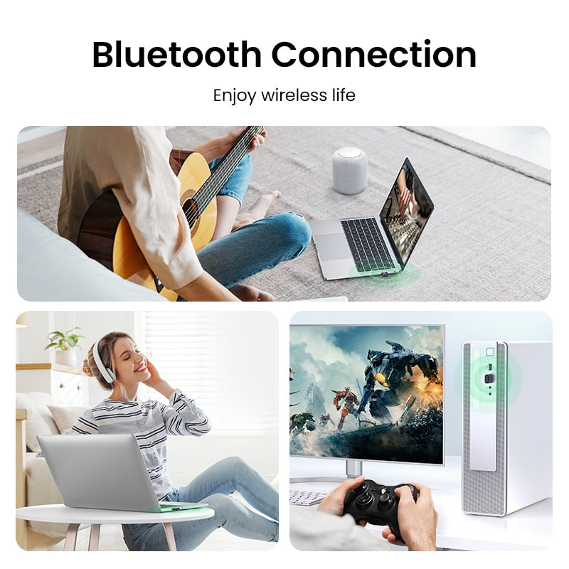 UGREEN USB Bluetooth 5.3 5.0  Dongle Adapter for PC Speaker Wireless Mouse Keyboard Music Audio Receiver Transmitter Bluetooth