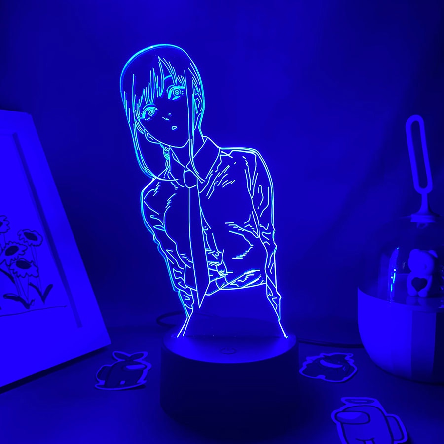 Chainsaw Man Figure Makima Neon Night Lights