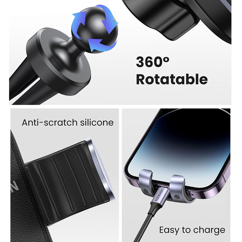 【Clearance Sale】UGREEN Car Phone Holder Air Vent Phone Stand For Xiaomi Samsung iPhone 12 13 14 Auto Gravity Car Holder Stand