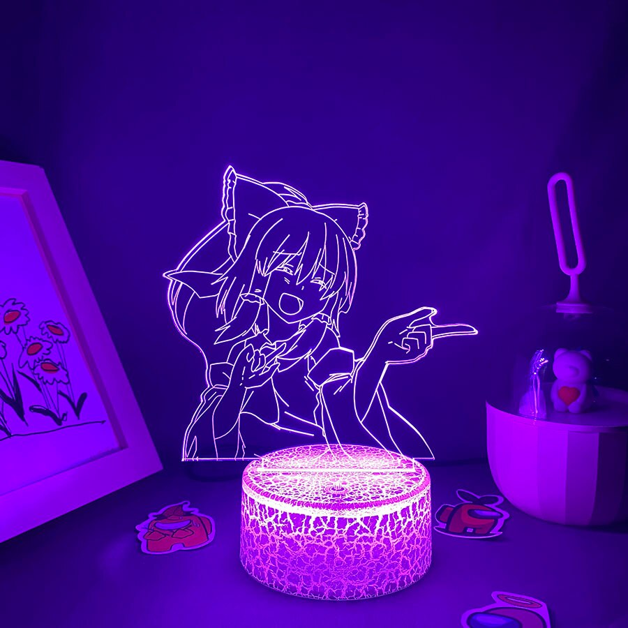 Touhou Project Figure Reimu Hakurei 3D Night Lights