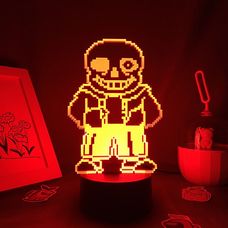 Undertale Sans Love Game Lamp