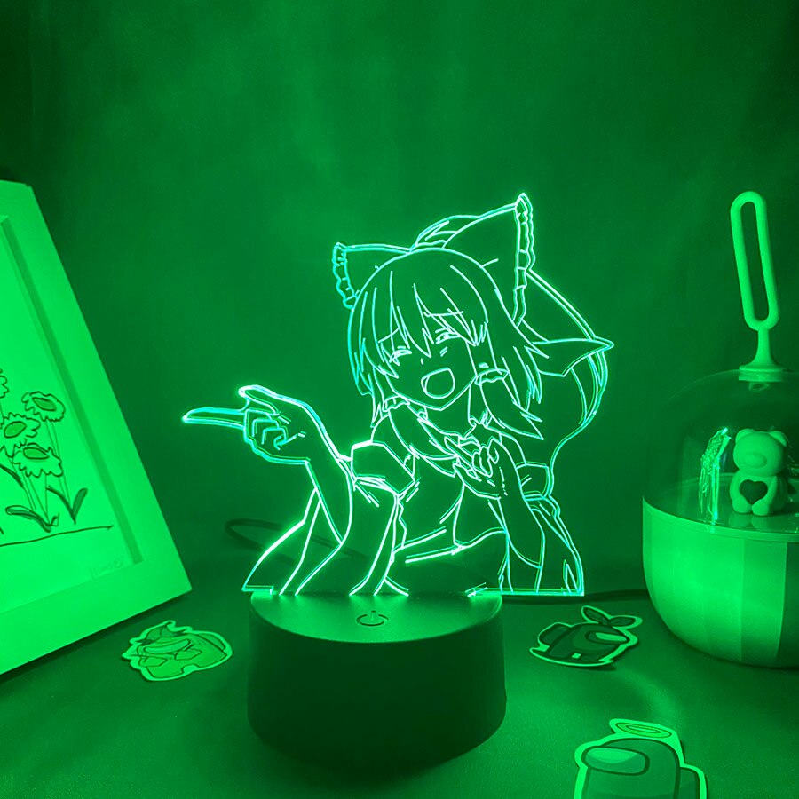 Touhou Project Figure Reimu Hakurei 3D Night Lights