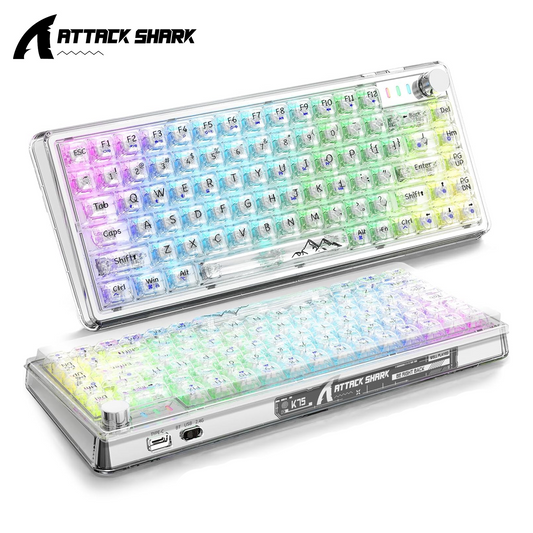 K75PRO Attack Shark Gaming Wireless Transparent RGB Keyboard