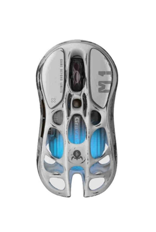 GravaStar Mercury M1 Pro Wireless Gaming Mouse - Battle Worn Silver Mist Version