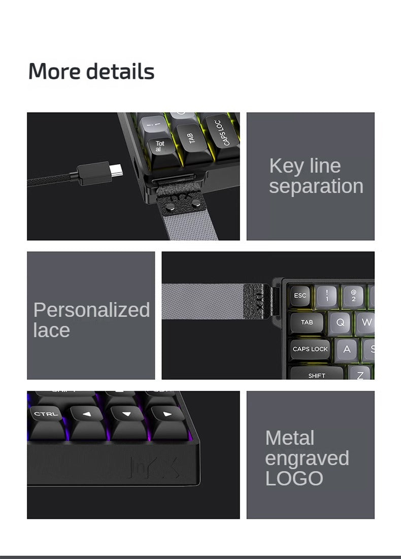 IYX MU68 Magnetic Keyboard Aluminum E-Sports Switch 68 Keys RGB