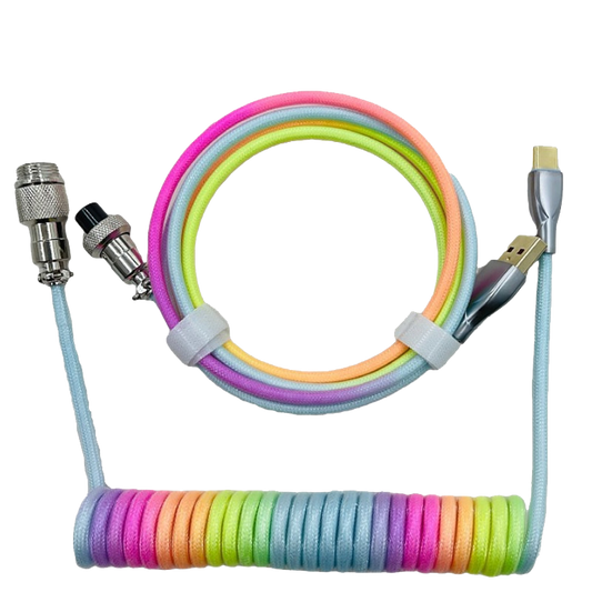 1.8M Rainbow Coiled Cable type C