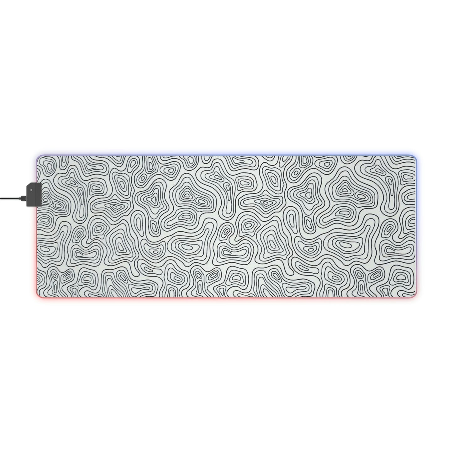 White Topo Gaming Mouse Pad