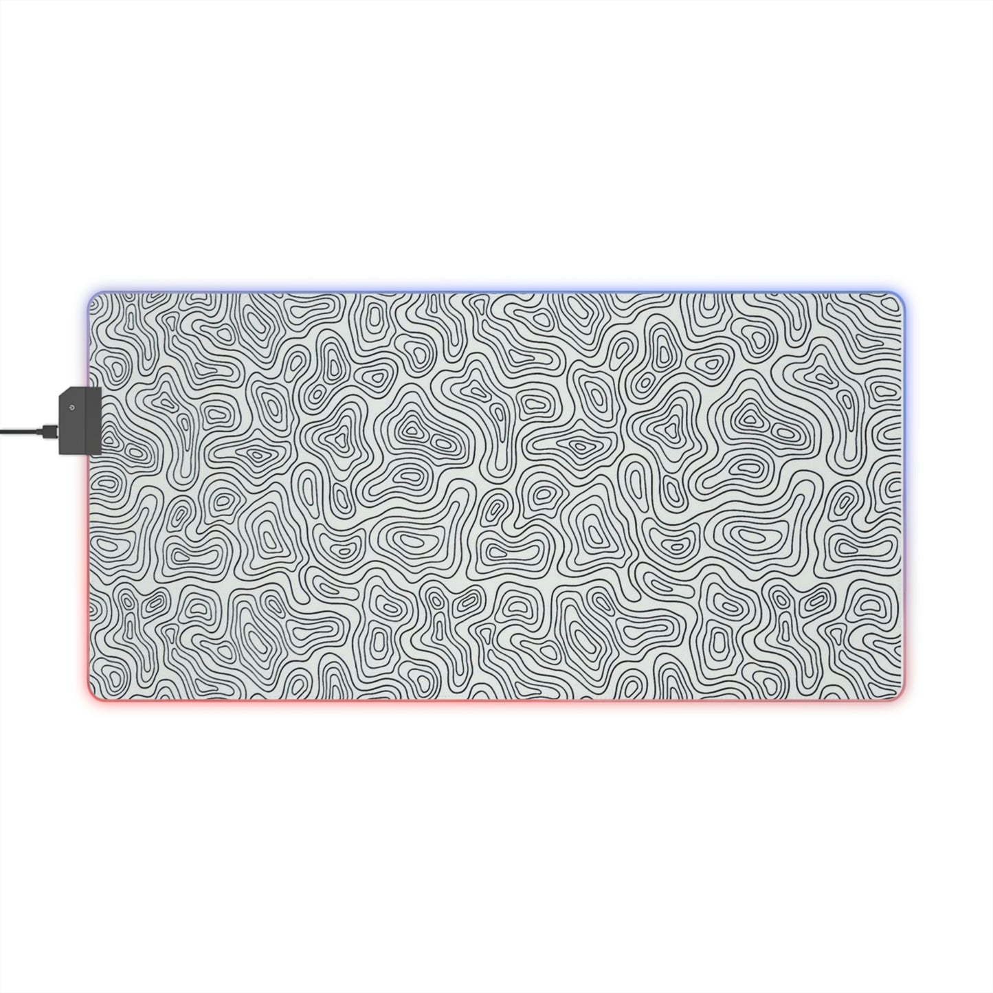 White Topo Gaming Mouse Pad