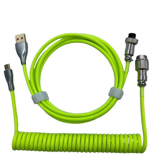 1.8M Green Coiled Cable type C