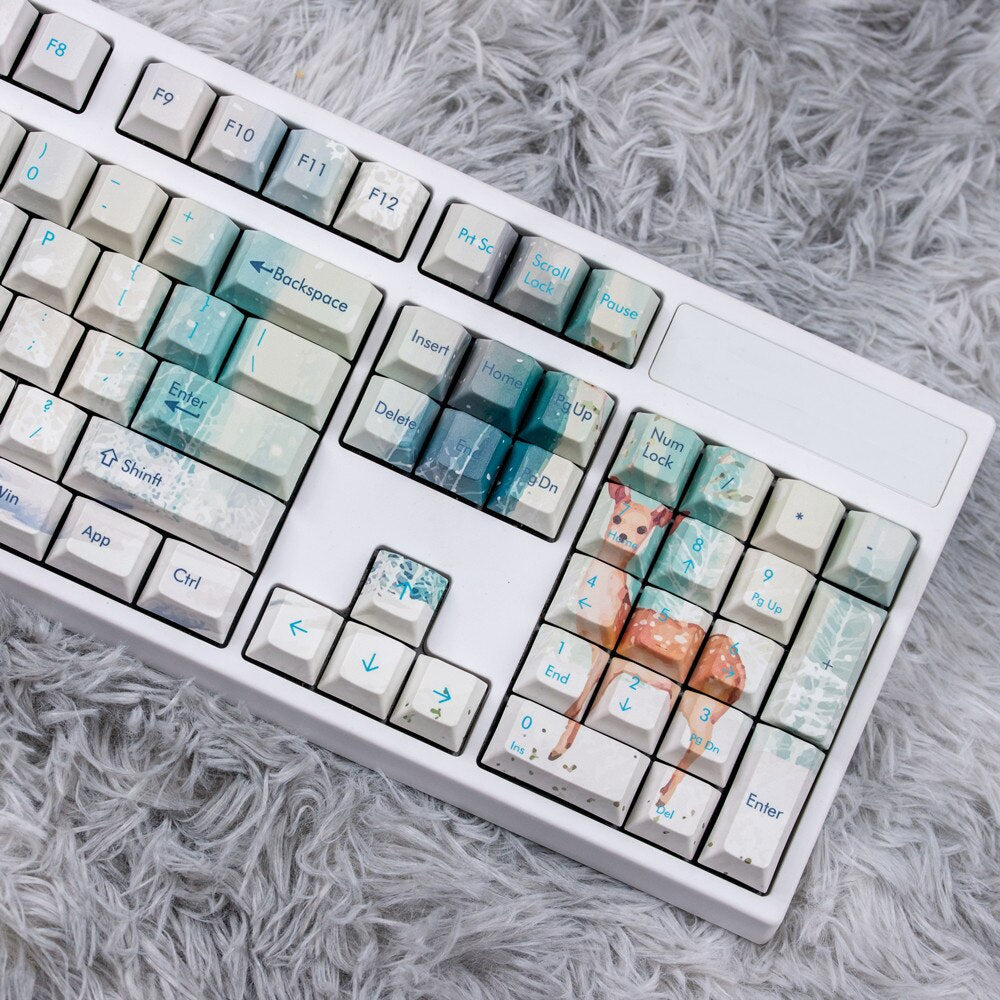 Winter Deer Keycaps PBT Cherry Profile Keycaps