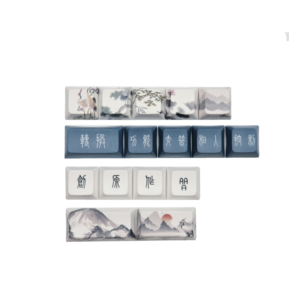 Blue-Crowned Crane Keycaps DSA Profile