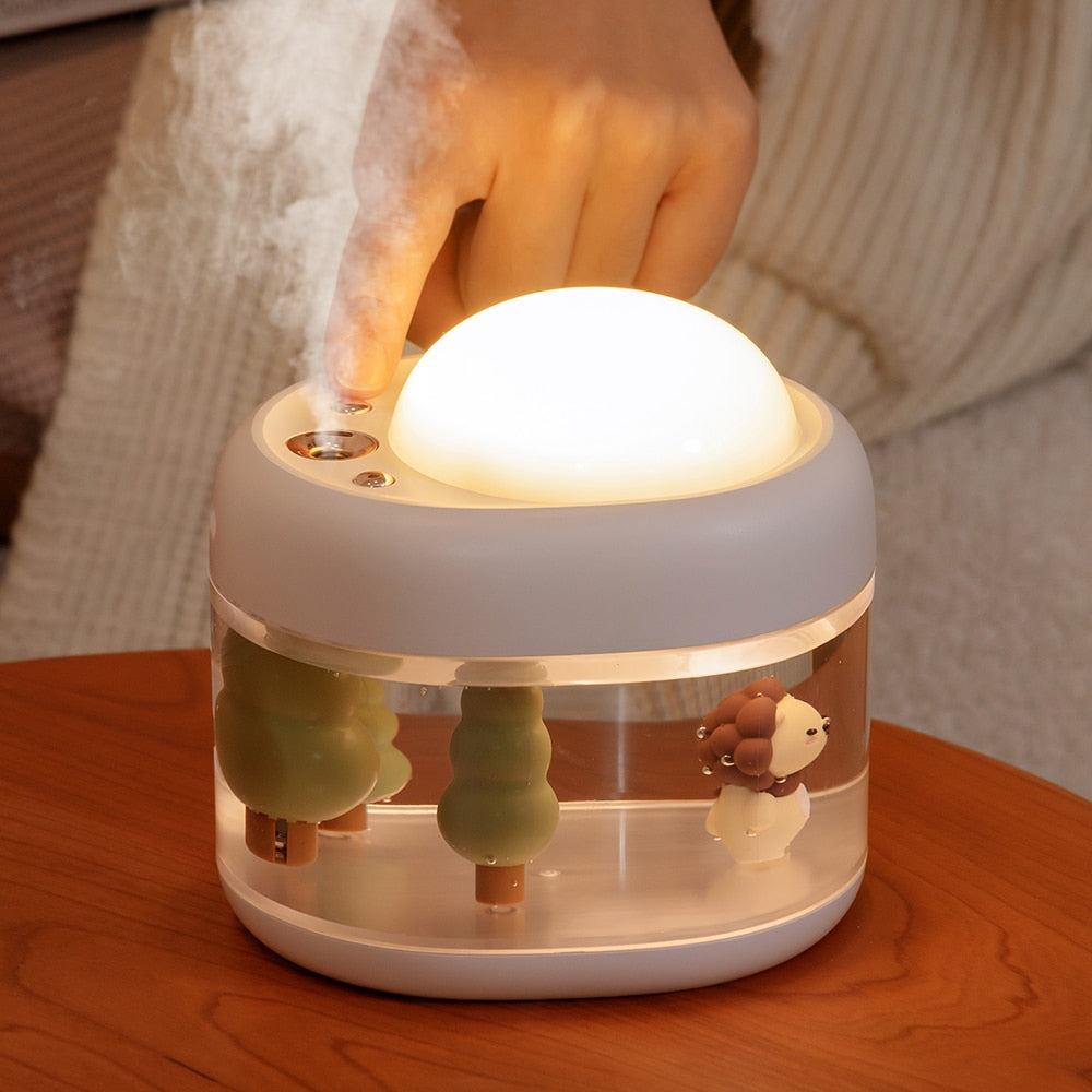 Tank Projection Lamp Wireless Air Humidifier Light