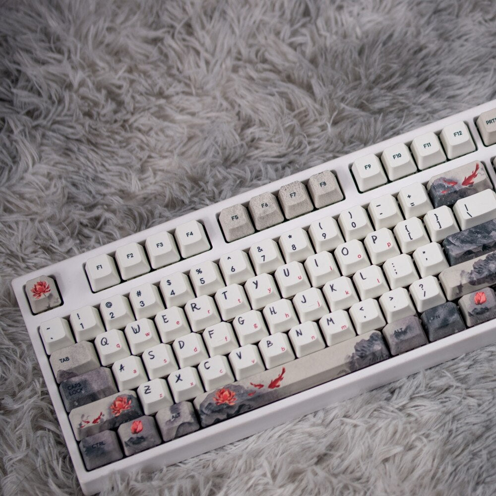 Fine Koi Keycaps PBT 5 Faces Keycaps ملف تعريف OEM