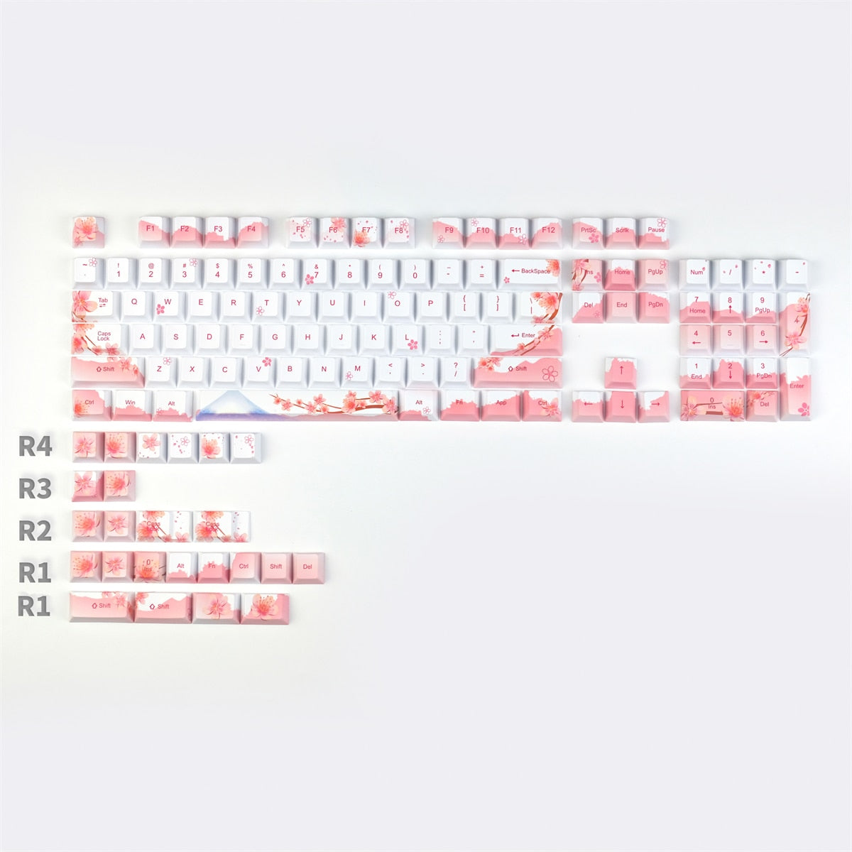 ساكورا كيكابس PBT 5 Face Cherry Profile Keycaps