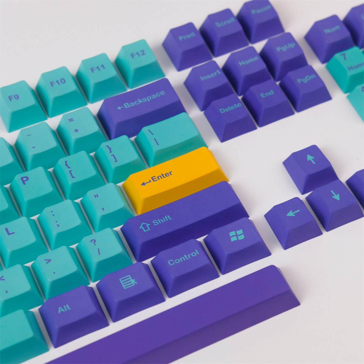 Blue Skull PBT Keycaps Cherry Profile