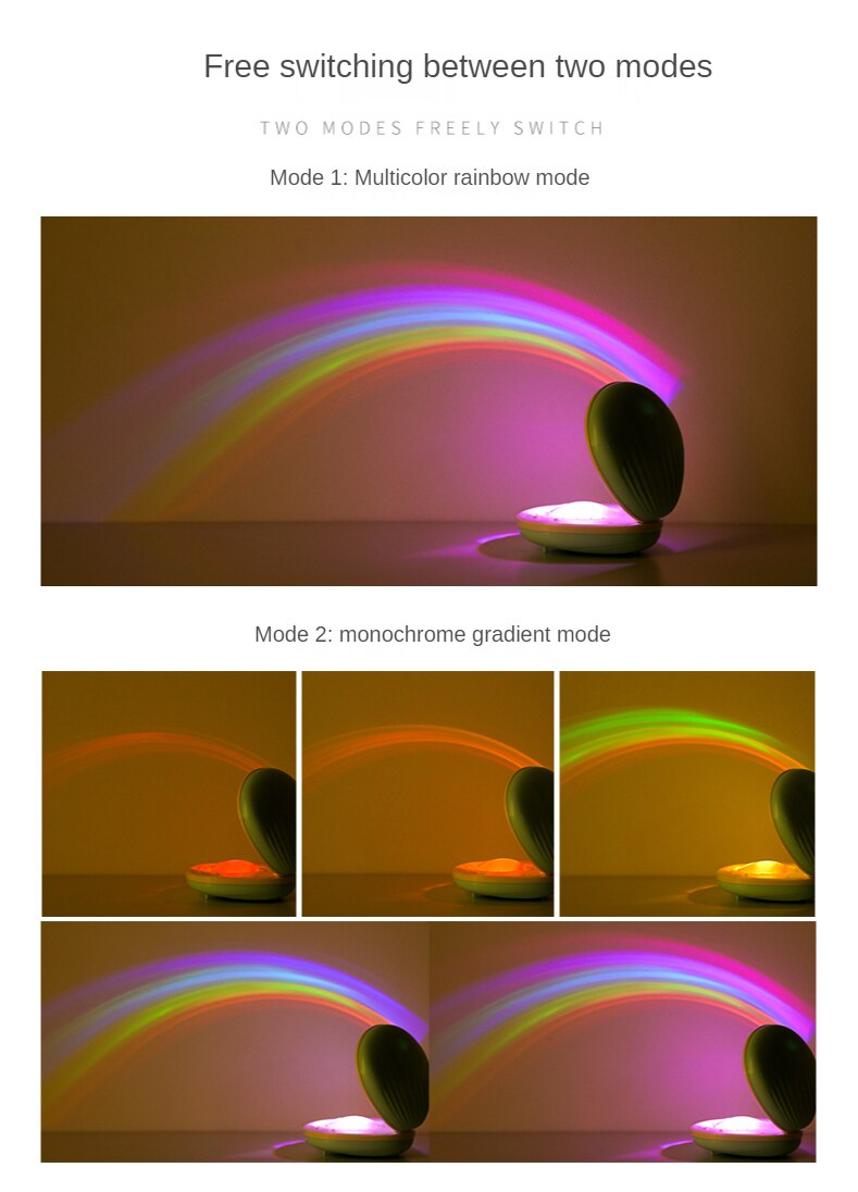 Shell Rainbow Projection Lamp