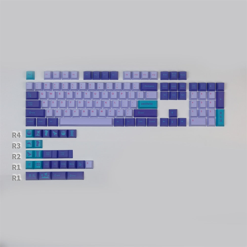 Vaporwave Cherry Dye PBT كيكابس