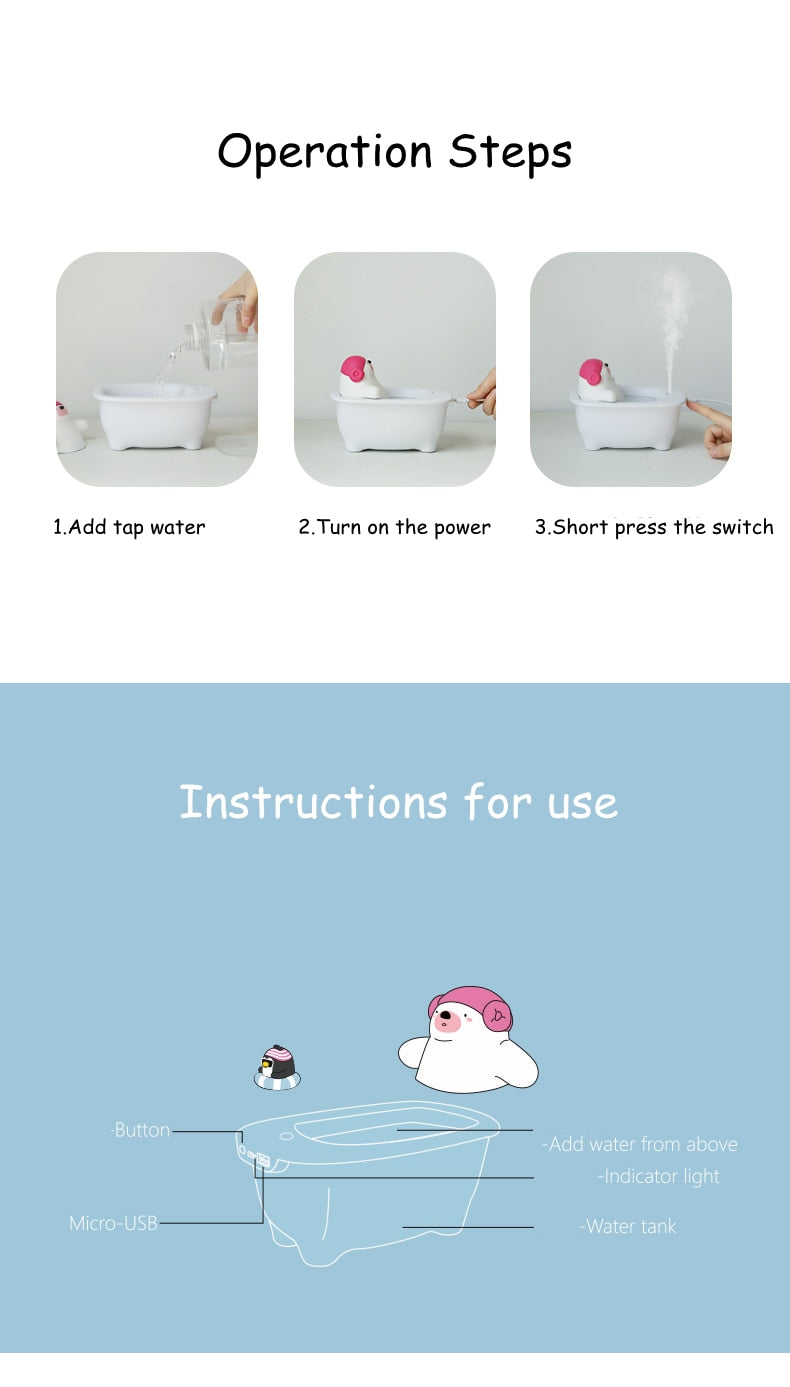 Polar Bear Bathtub Air Humidifier