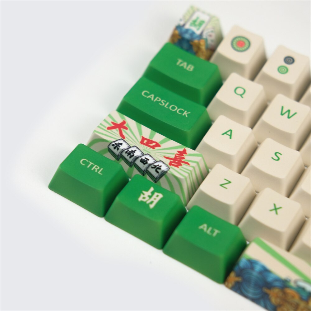 الملف الشخصي OME 68 مفاتيح PBT Mahjong Keycaps