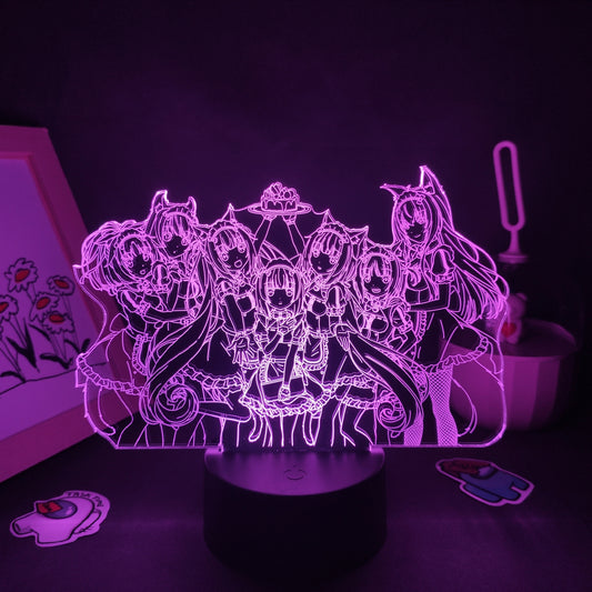 Nekopara Figure Collection 3D LED Neon Night Light