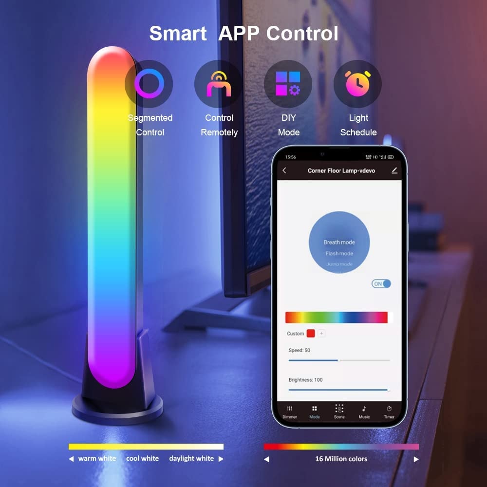 WiFi Smart 2 LED Light RGB Bars - تزامن الموسيقى