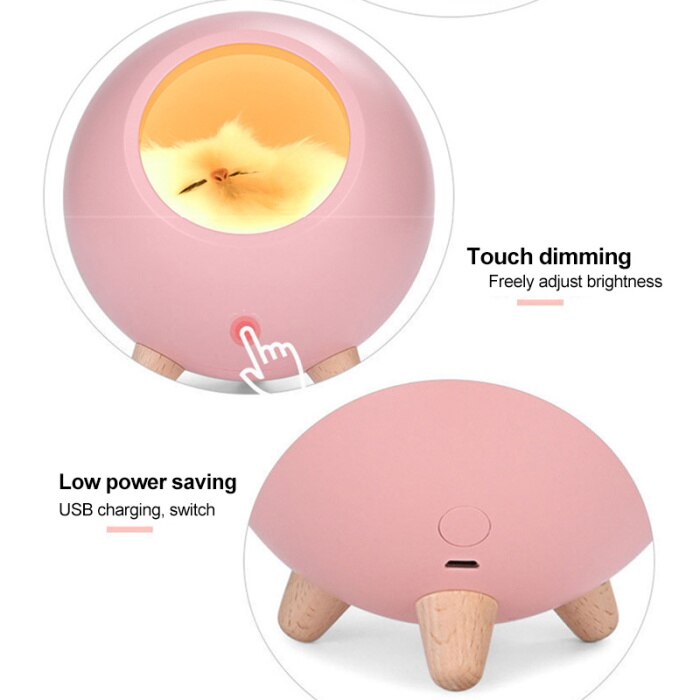 Sleeping Cat LED Night Light