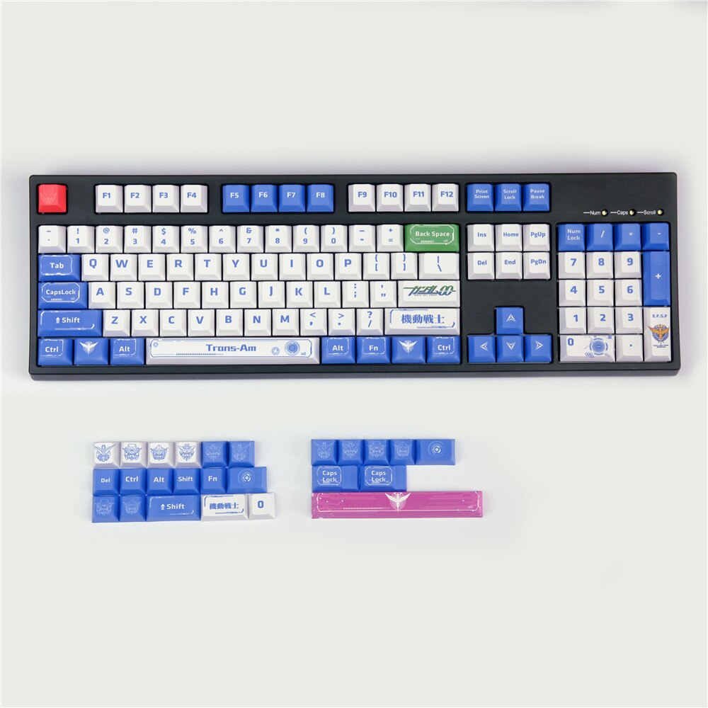 Gundam Solider Keycaps Cherry Profile PBT