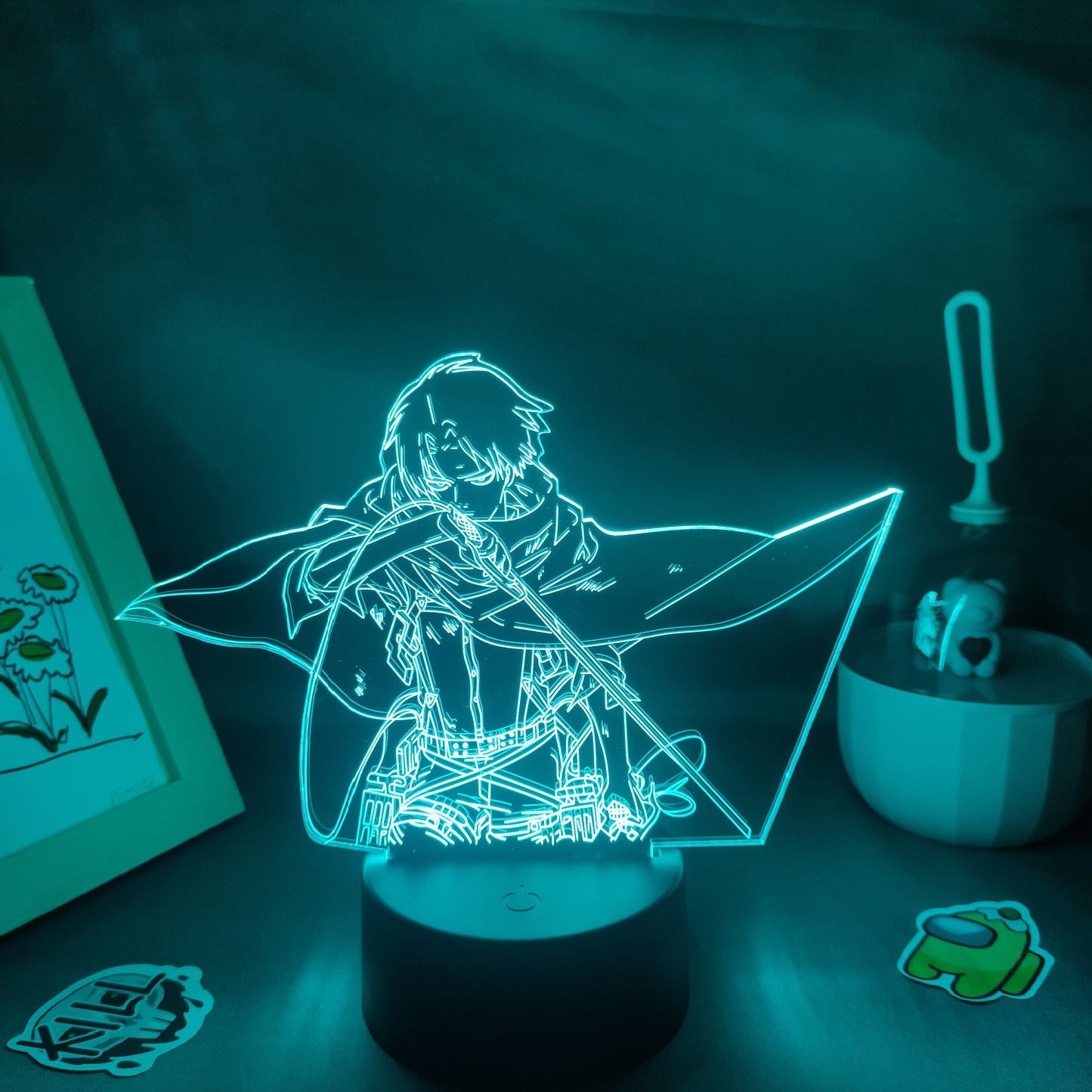 Levi Ackerman Attack on Titan Figure 3D Night Lights