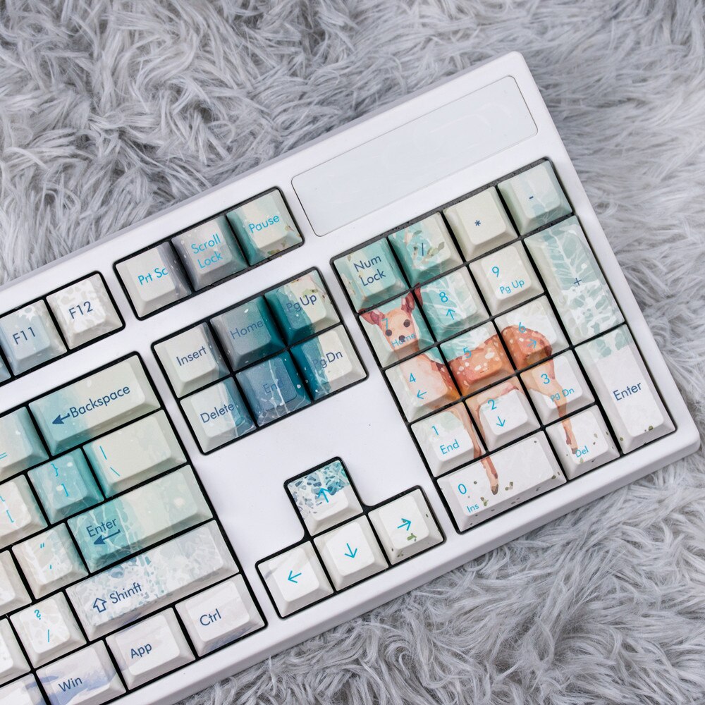 Winter Deer Keycaps PBT Cherry Profile Keycaps