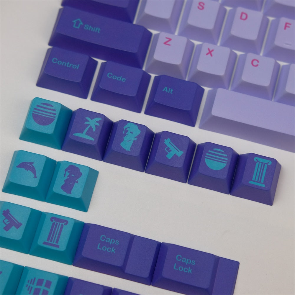 Vaporwave Cherry Dye PBT كيكابس