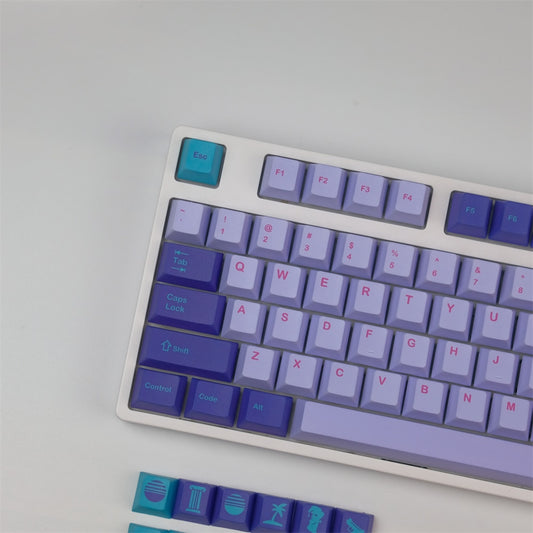 Vaporwave Cherry Dye PBT Keycaps