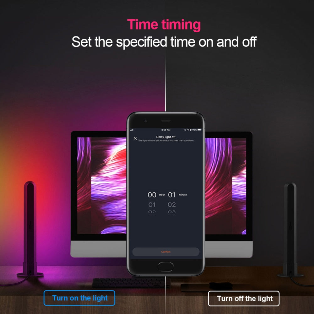 WiFi Smart 2 LED Light RGB Bars - تزامن الموسيقى