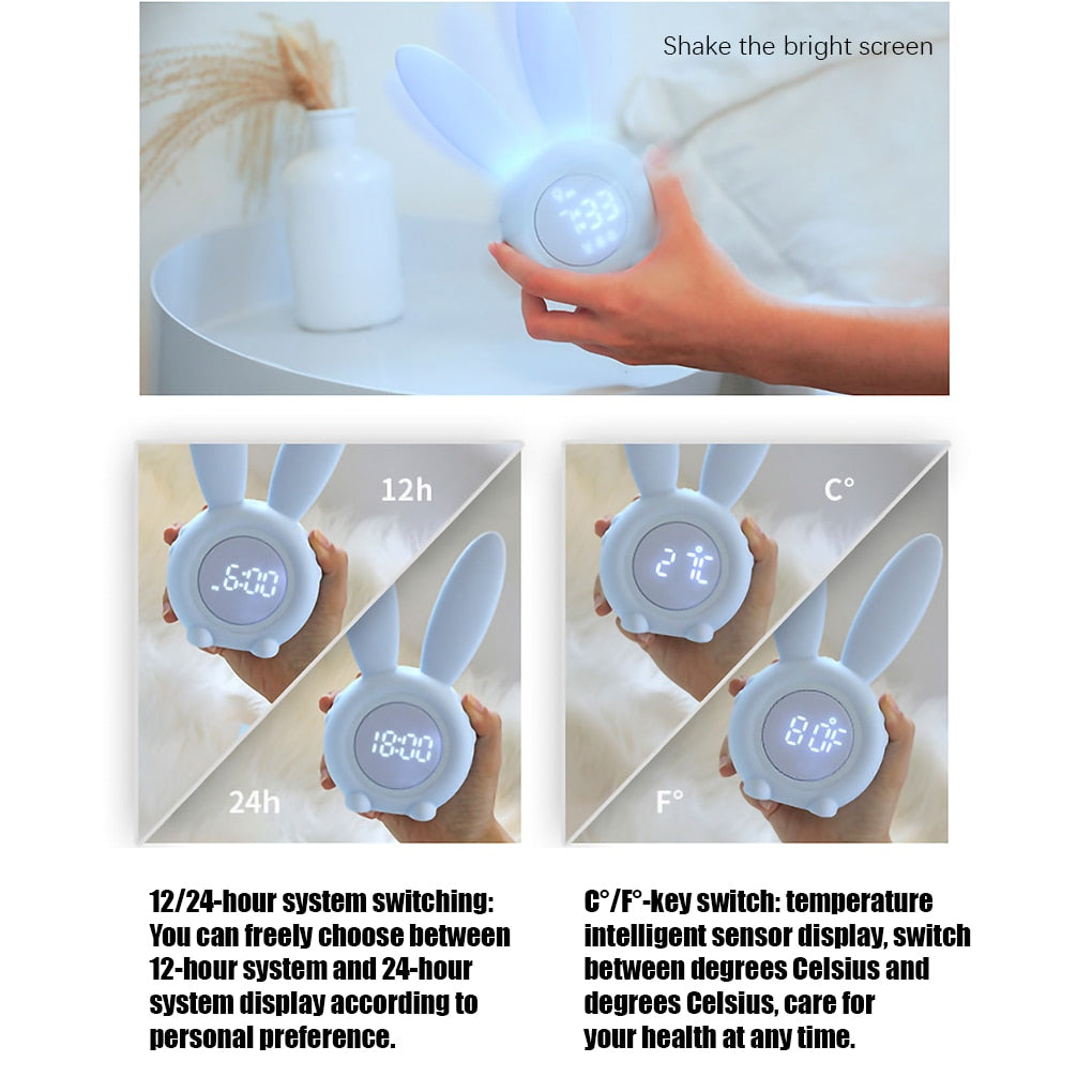 LED Voice control Animals Alarm Clocks