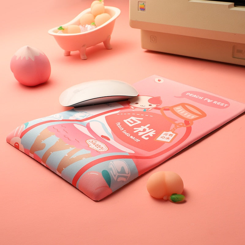 Peach Drink Wrist Rest Pad