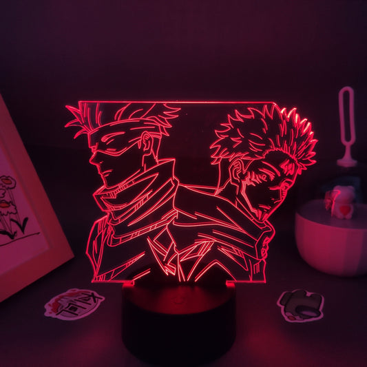 Jujutsu Kaisen Figure Satoru Gojo And Yuji Itadori 3D Lamp