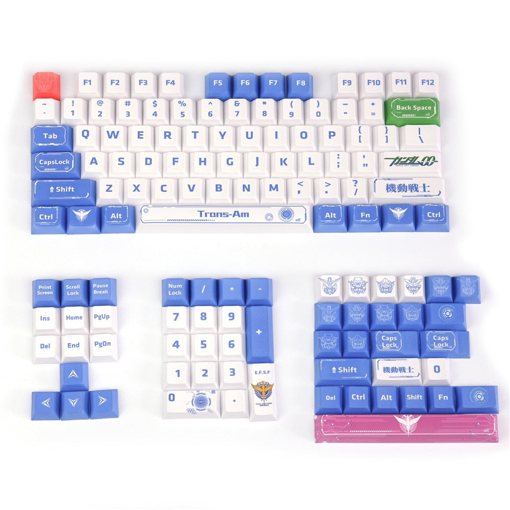 Gundam Solider Keycaps Cherry Profile PBT