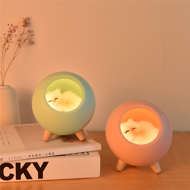 Sleeping Cat LED Night Light