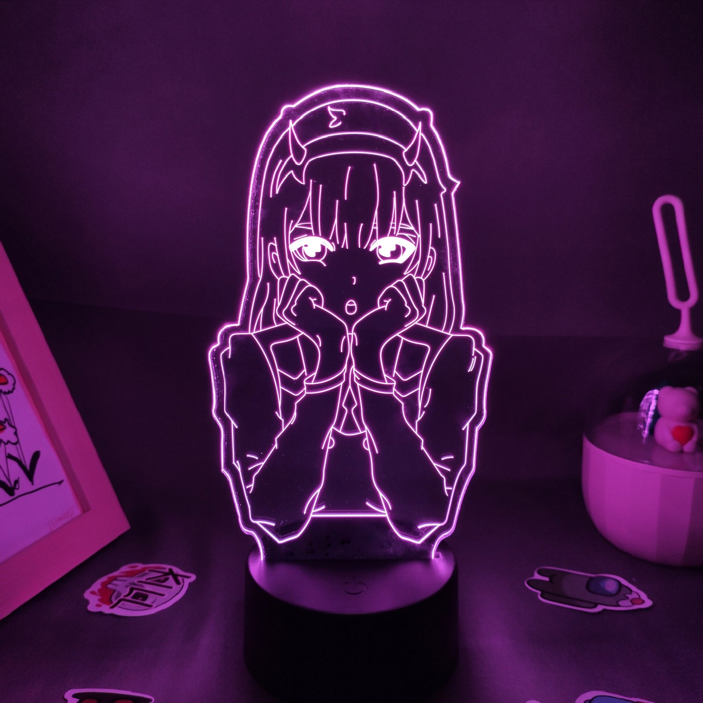 Zero Two 02  Figure 3D LED RGB Night Lights