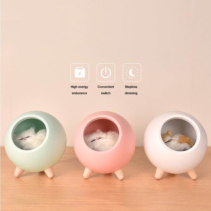 Sleeping Cat LED Night Light