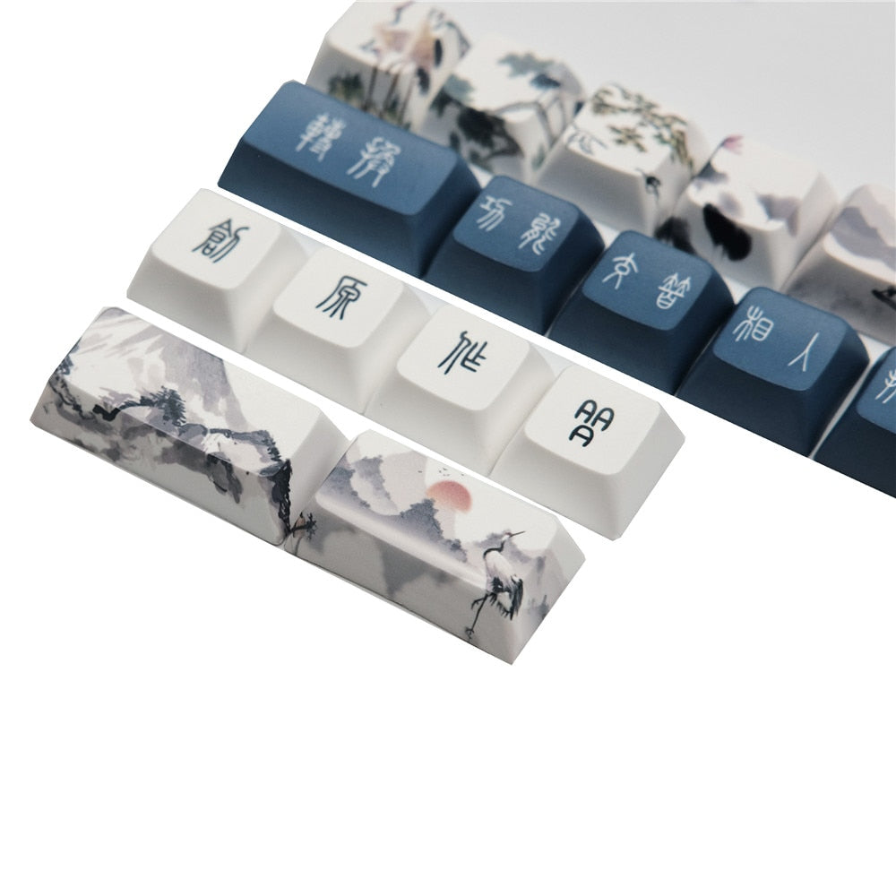 Blue-Crowned Crane Keycaps DSA Profile