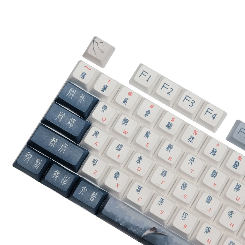 Blue-Crowned Crane Keycaps DSA Profile