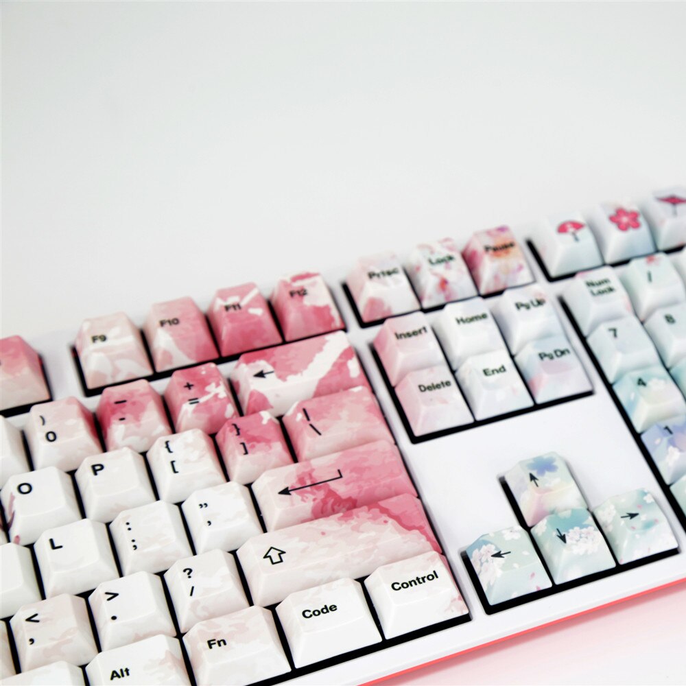 Cherry Blossom Keycaps PBT 5 للوجه