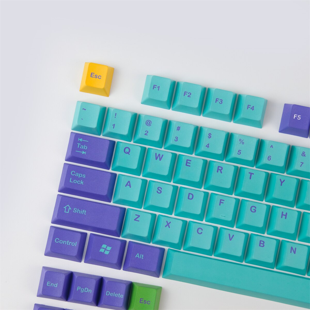 Blue Skull PBT Keycaps Cherry Profile