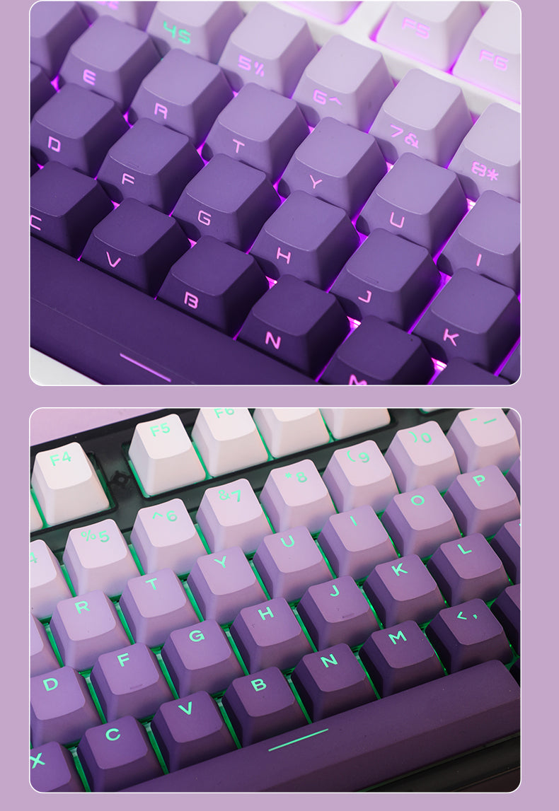 Dark Fragrance Gradient PBT Backlit Keycaps OEM Profile