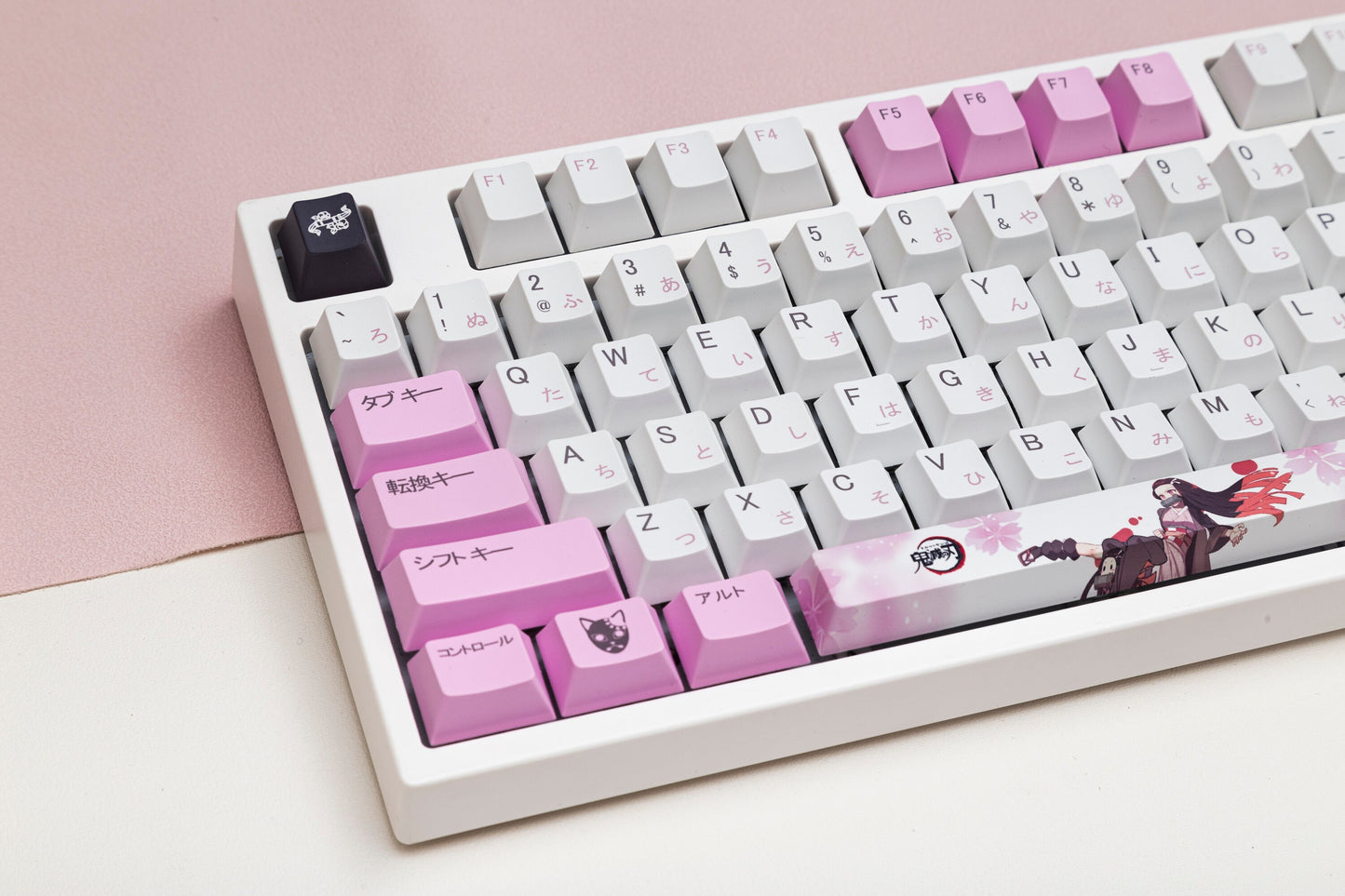 DS Nezuko PBT Keycaps الملف الشخصي الكرز