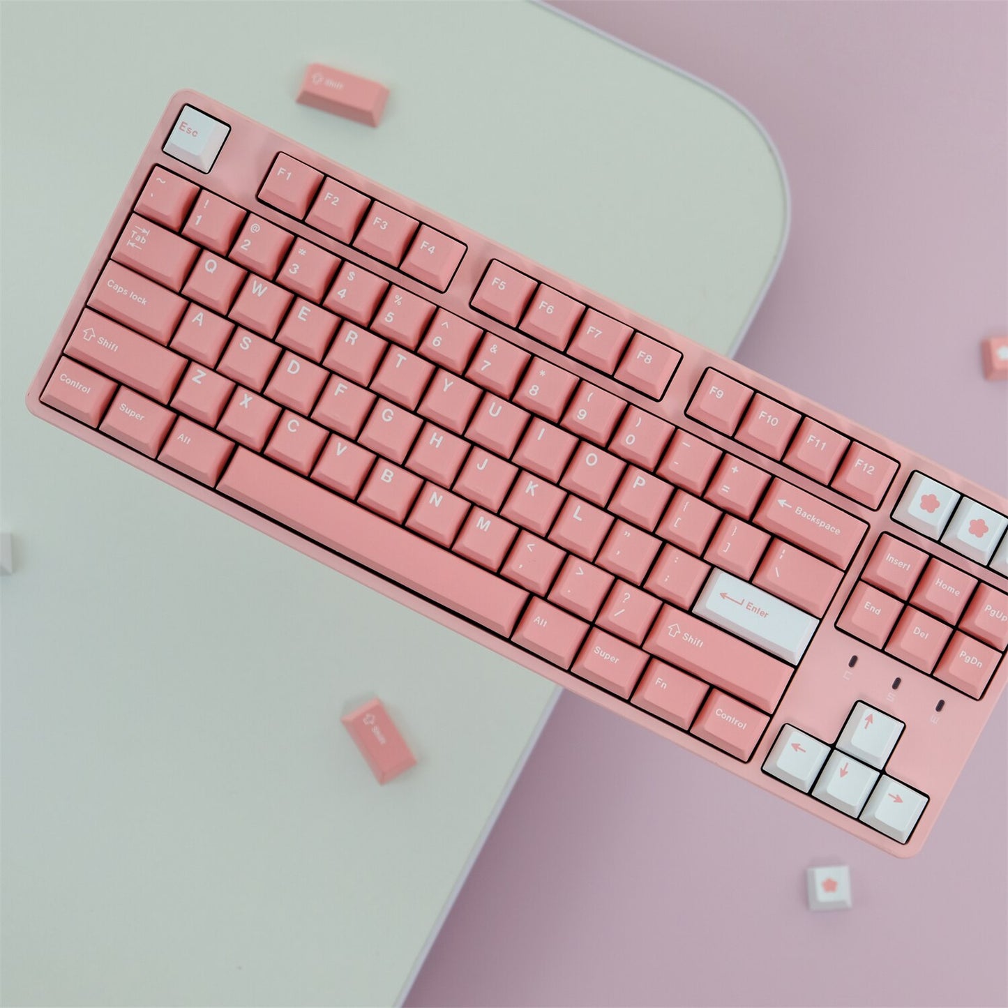 Peach Blossom Cherry Profile Keycaps