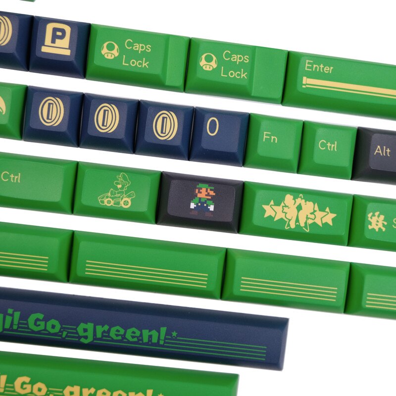 Luigi PBT KCA Profile Keycaps