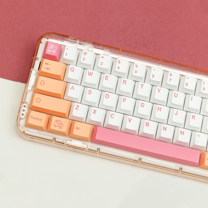 Orange Cat keycaps Cherry Profile