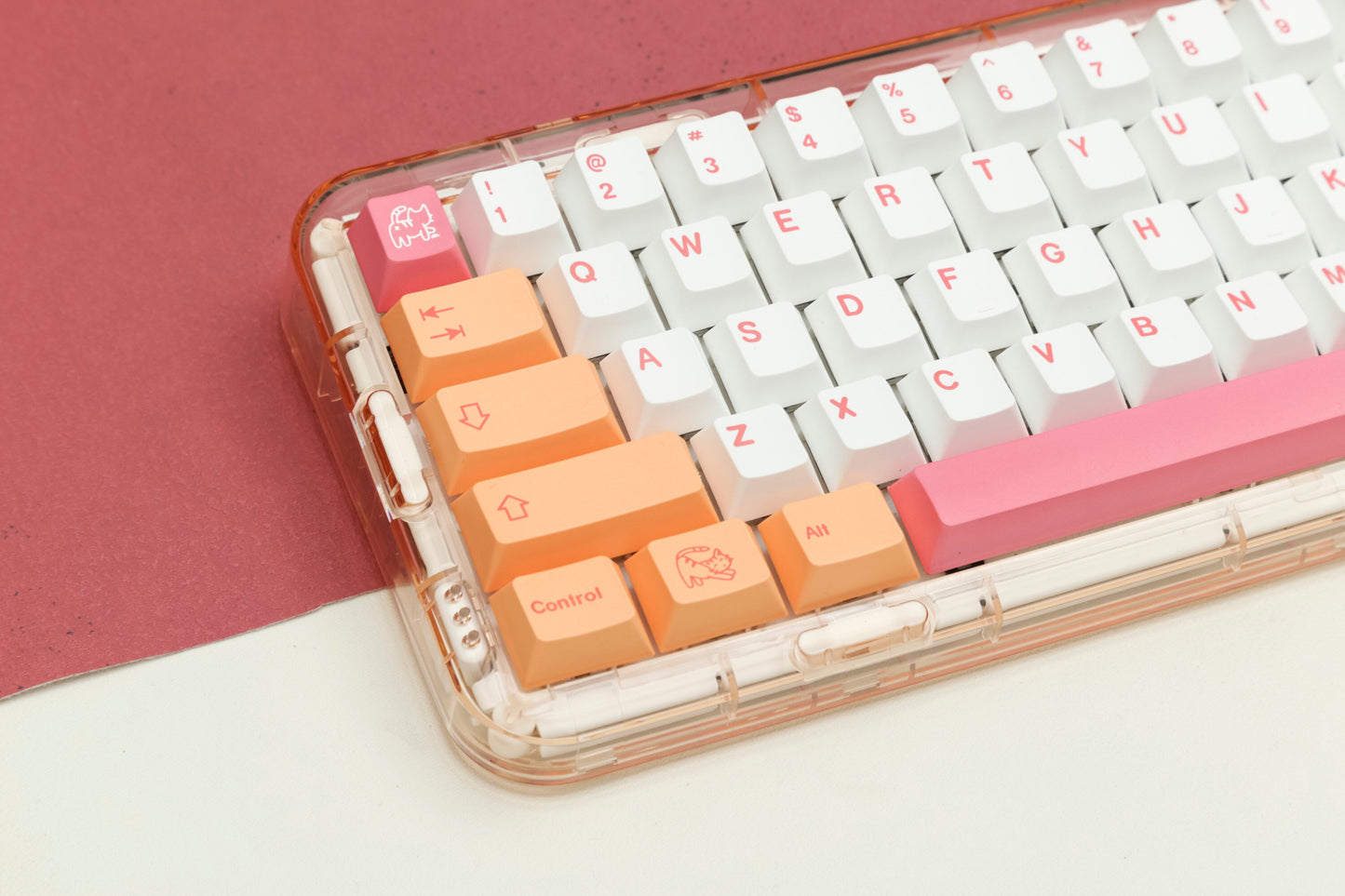 Orange Cat keycaps Cherry Profile